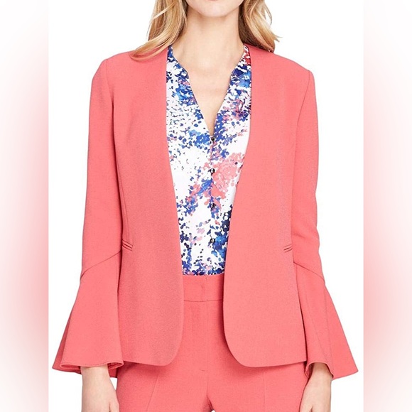 TAHARI Bell Sleeves Pink Blazer - Picture 6 of 7